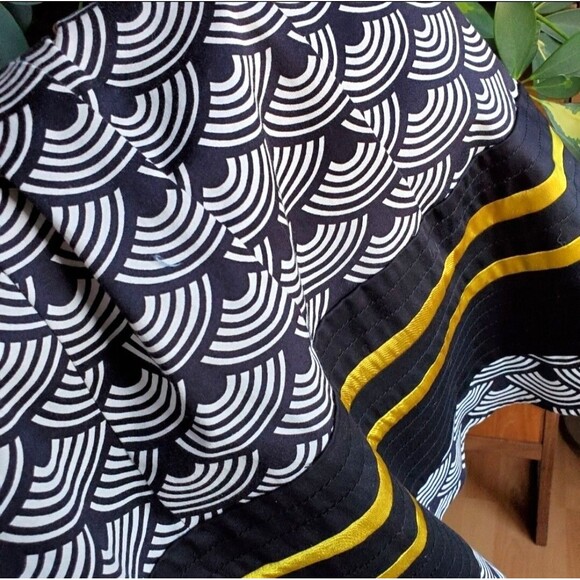 Nine West Fit & Flare Dress, Navy, White & Gold, Size 4 - Picture 9 of 10